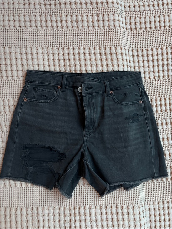 American Eagle Outfitters Pants - American Eagle Outfitters Black Distressed Denim Cutoff Shorts Size 10 like new